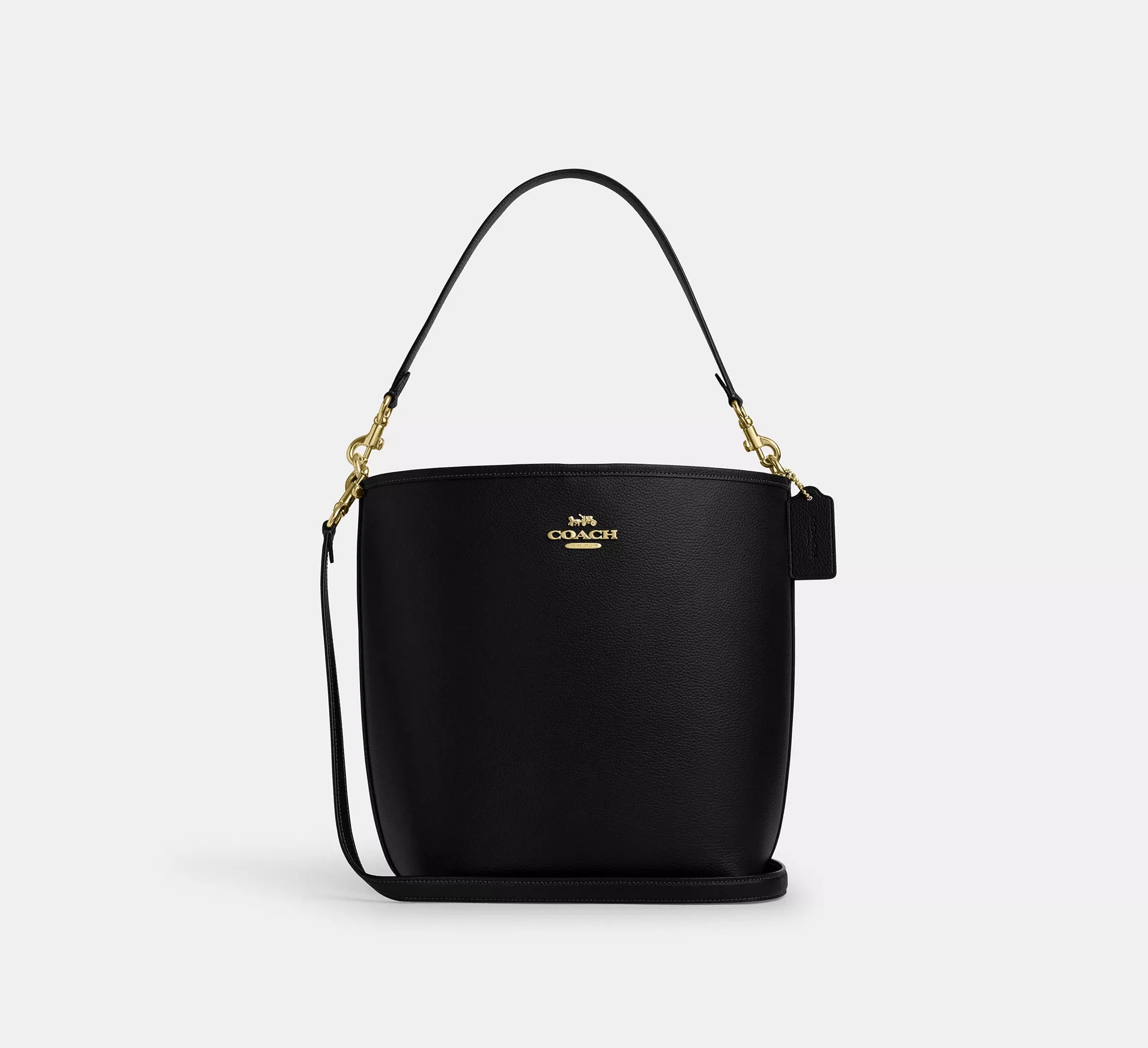 pebbled leather/Gold/Black