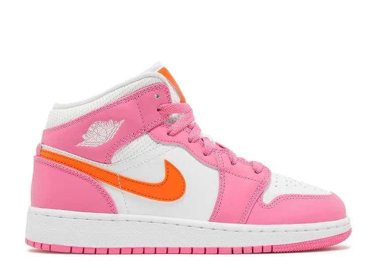 AIR JORDAN 1 MID GS 'PINKSICLE ORANGE'