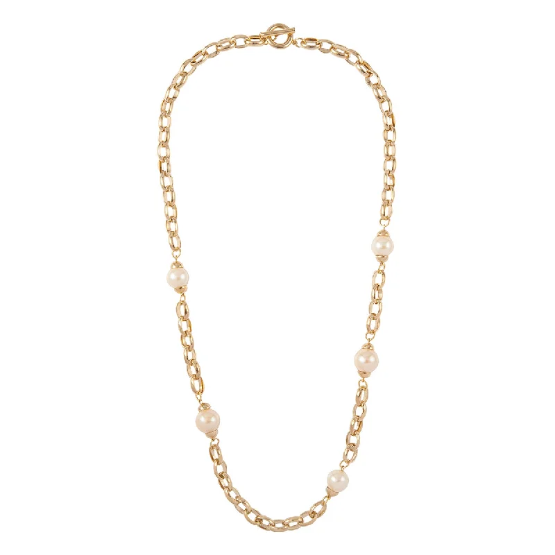 1980s Vintage Givenchy Faux Pearl Necklace