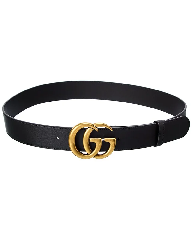 Gucci Double G Unisex Leather Belt