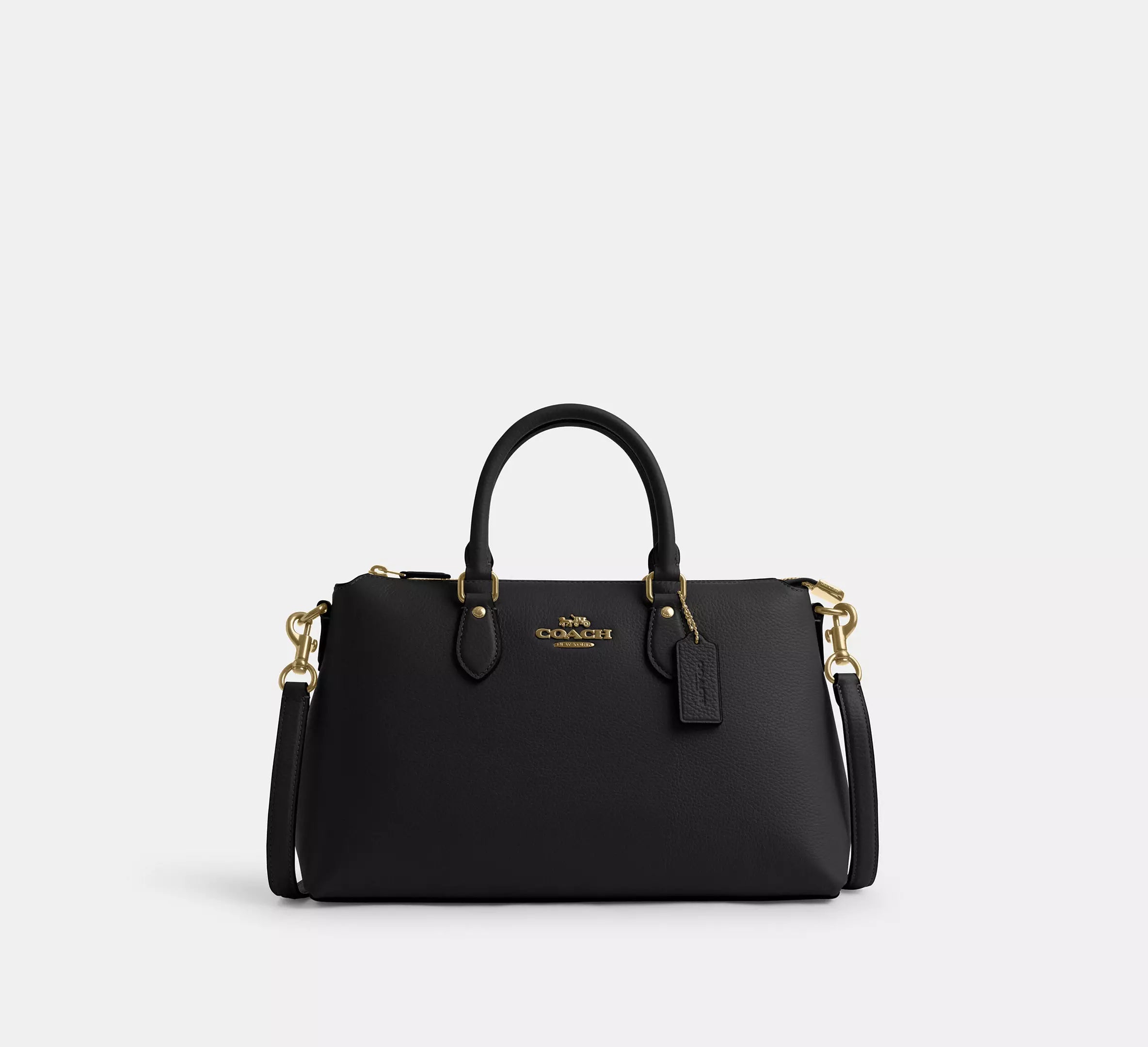 pebbled leather/Gold/Black