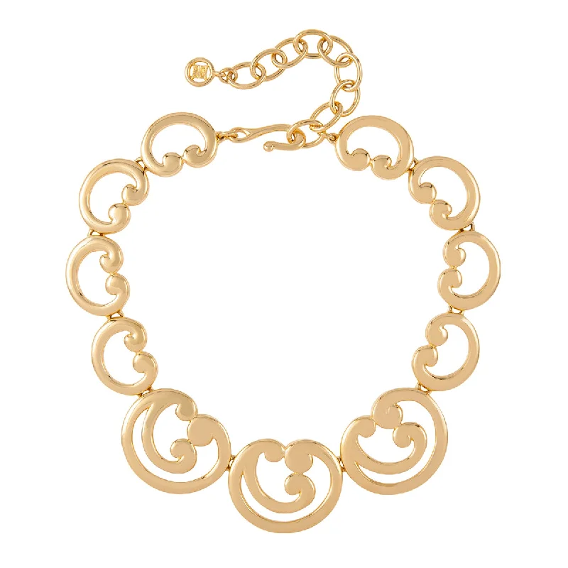 1980s Vintage Givenchy Statement Swirl Necklace