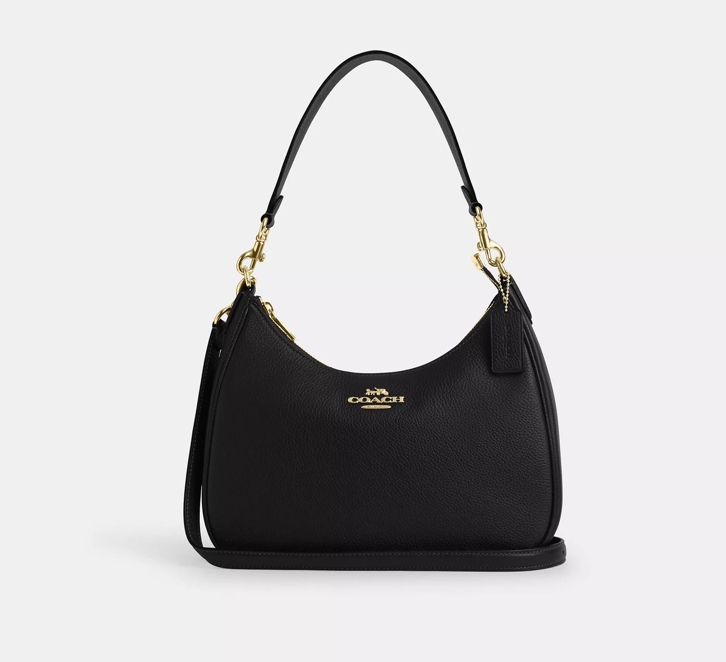 pebbled leather/Gold/Black