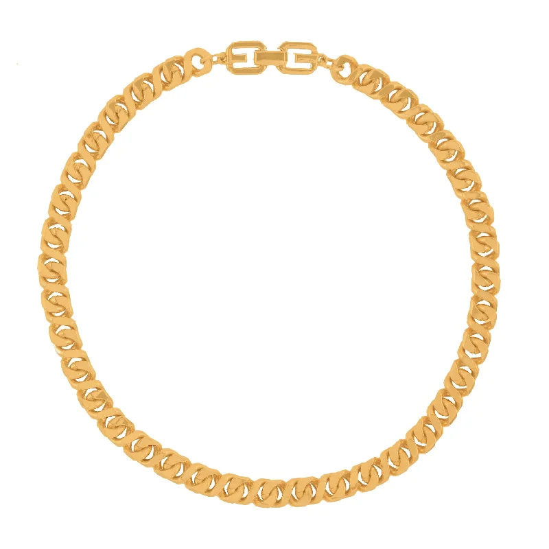 1980s Vintage Givenchy G Link Necklace