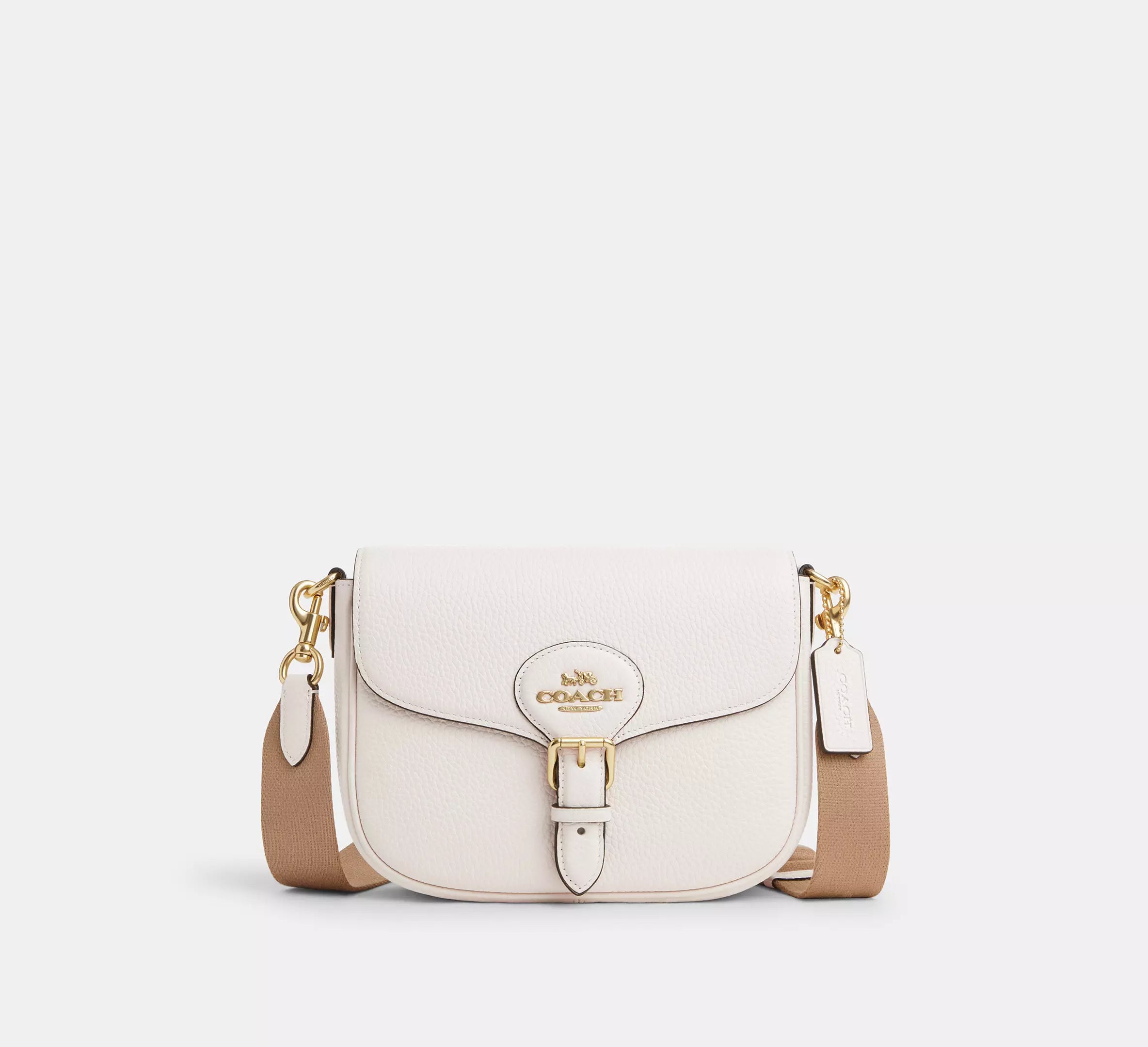 pebbled leather/Gold/Chalk