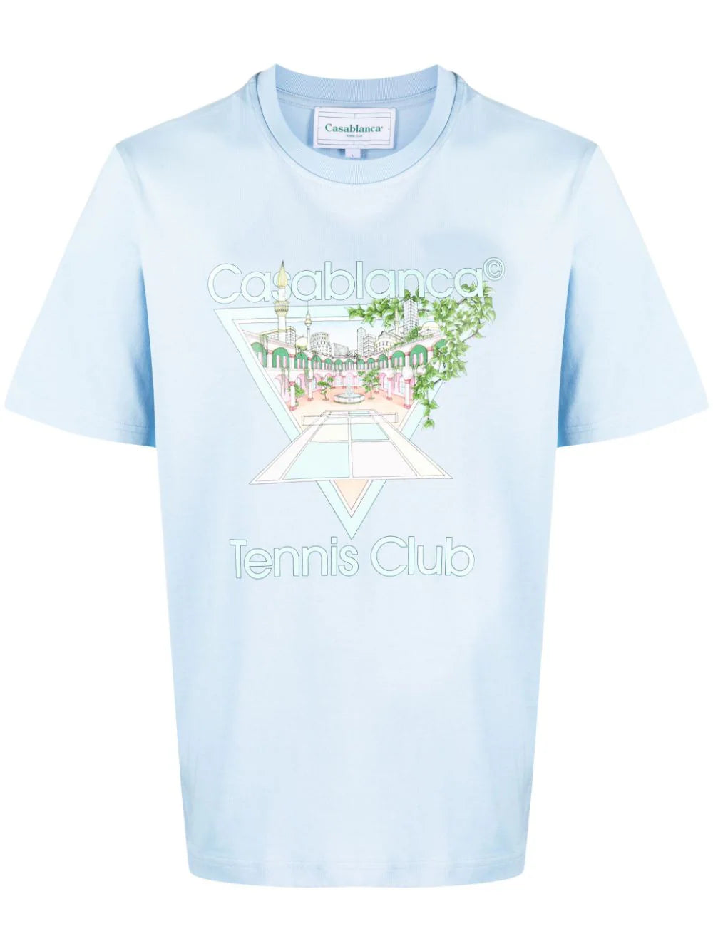 Casablanca Tennis Club Icon T-Shirt Blue