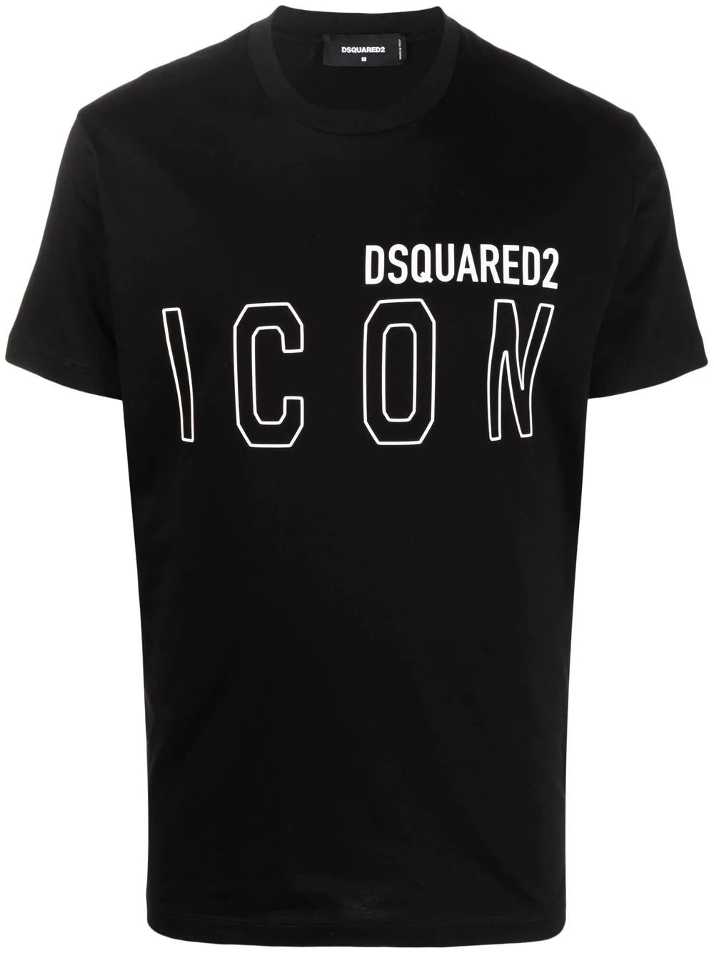 Dsquared2 Icon Outline Logo Print T-Shirt Black