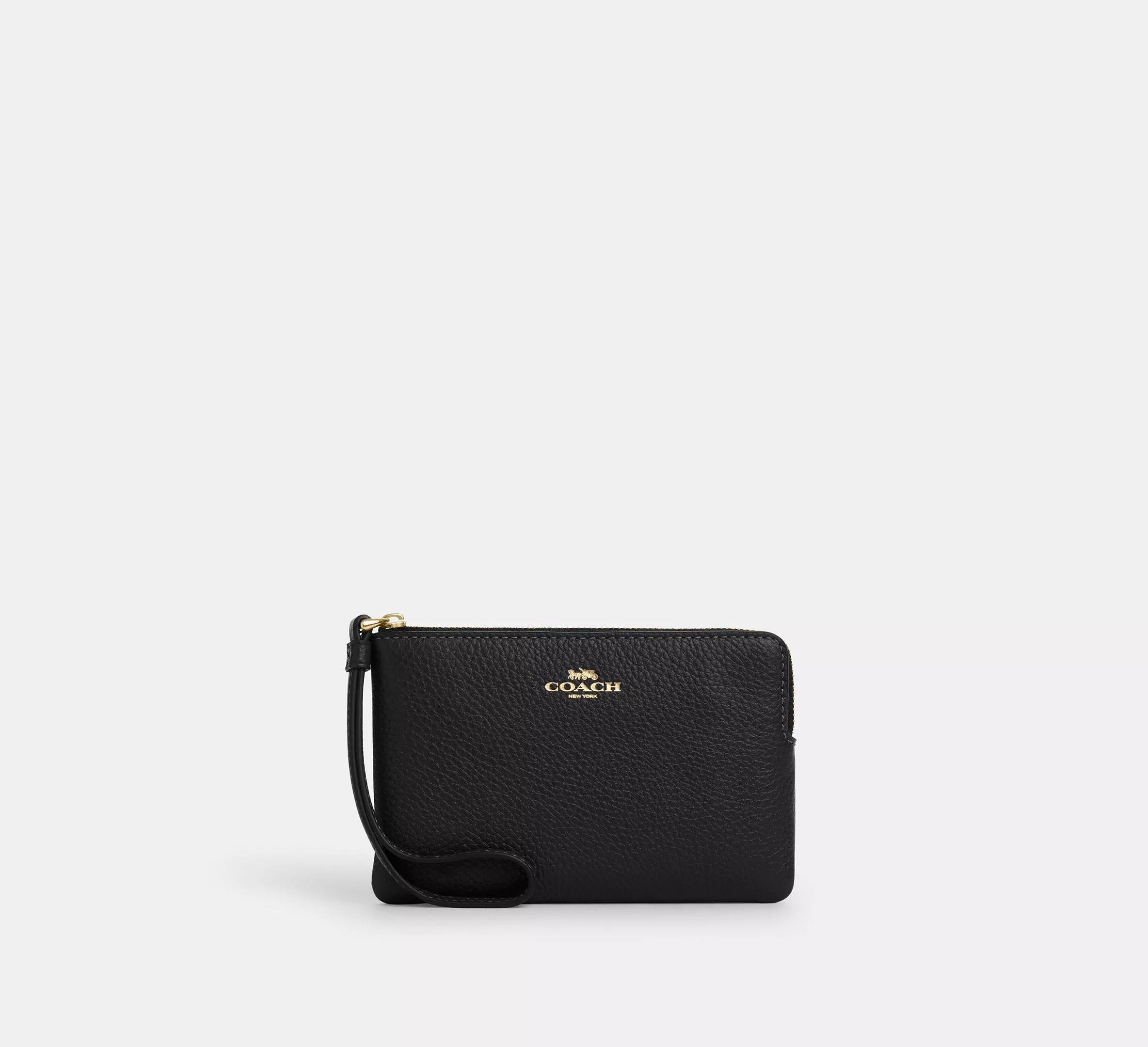 pebbled leather/Gold/Black