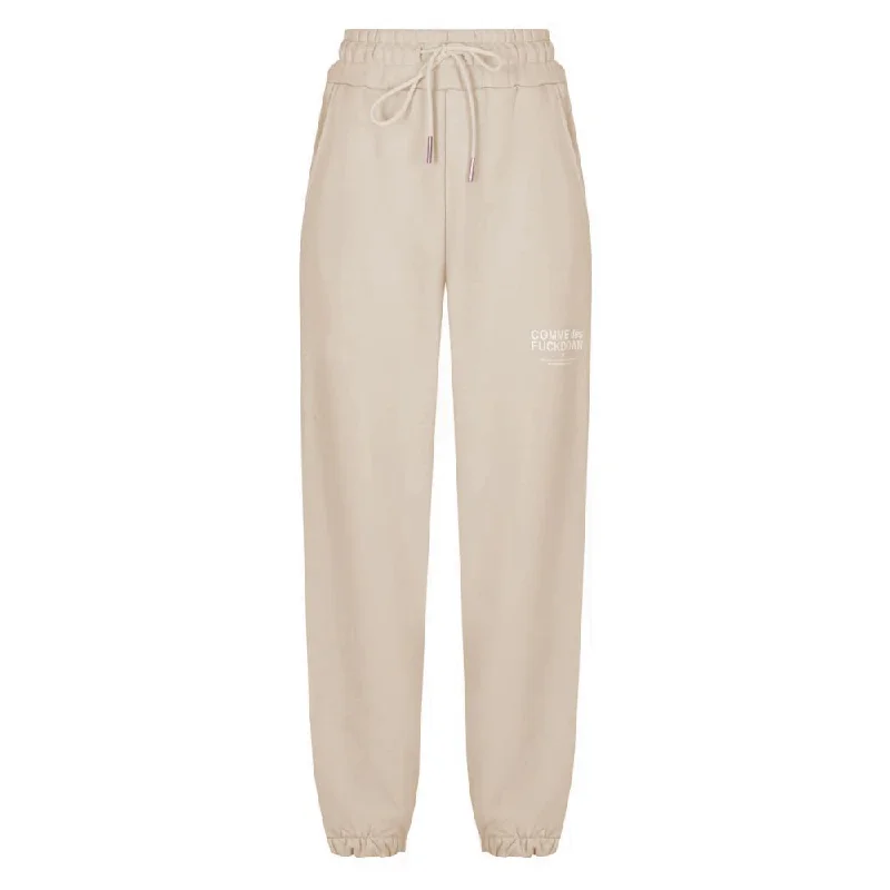 Comme Des Fuckdown Beige Cotton Jeans & Pant