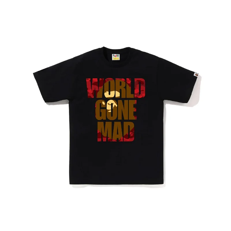 Bape Black Color Camo WGM Ape Head Overlap T-shirt