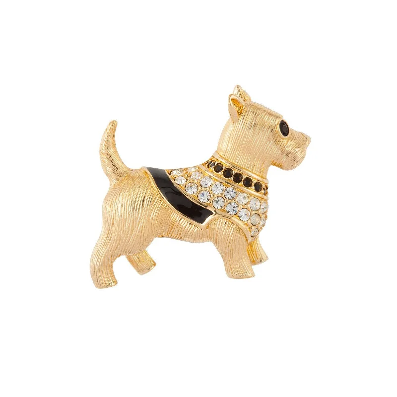 1980s Vintage Swarovski Terrier Brooch