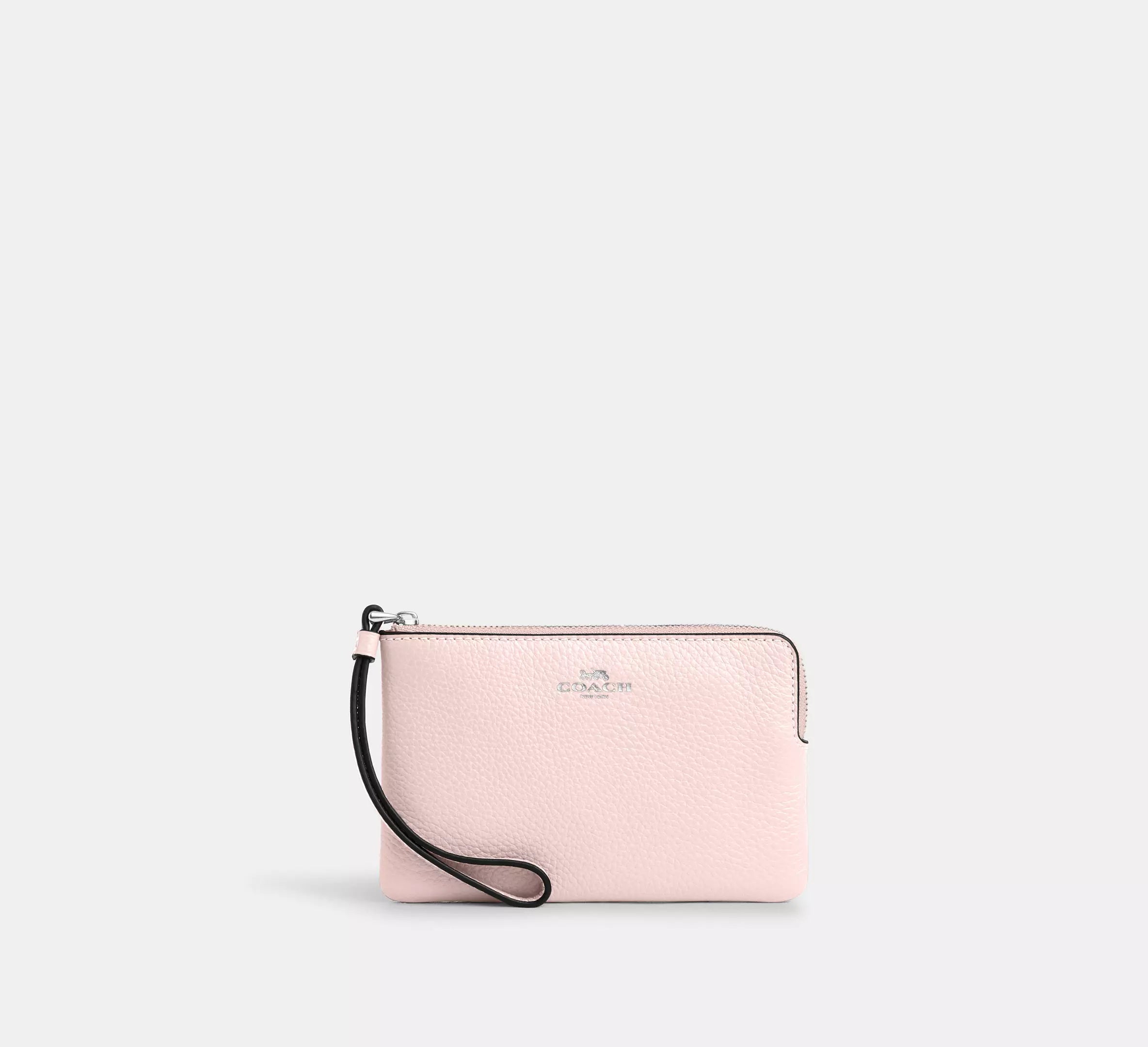 pebbled leather/Silver/Blush