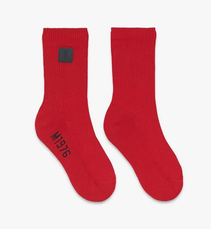 MCM Red 1976 Logo Plate Socks