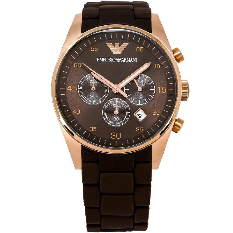 Emporio Armani AR5890 Men's Chronograph Watch Brown