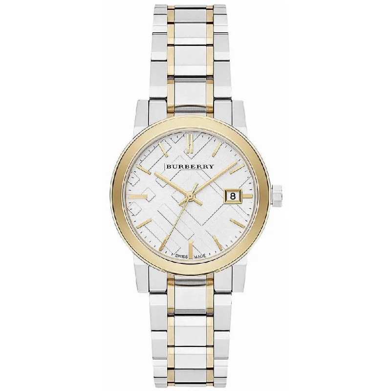 Burberry BU9115 Ladies Two Tone The City Watch
