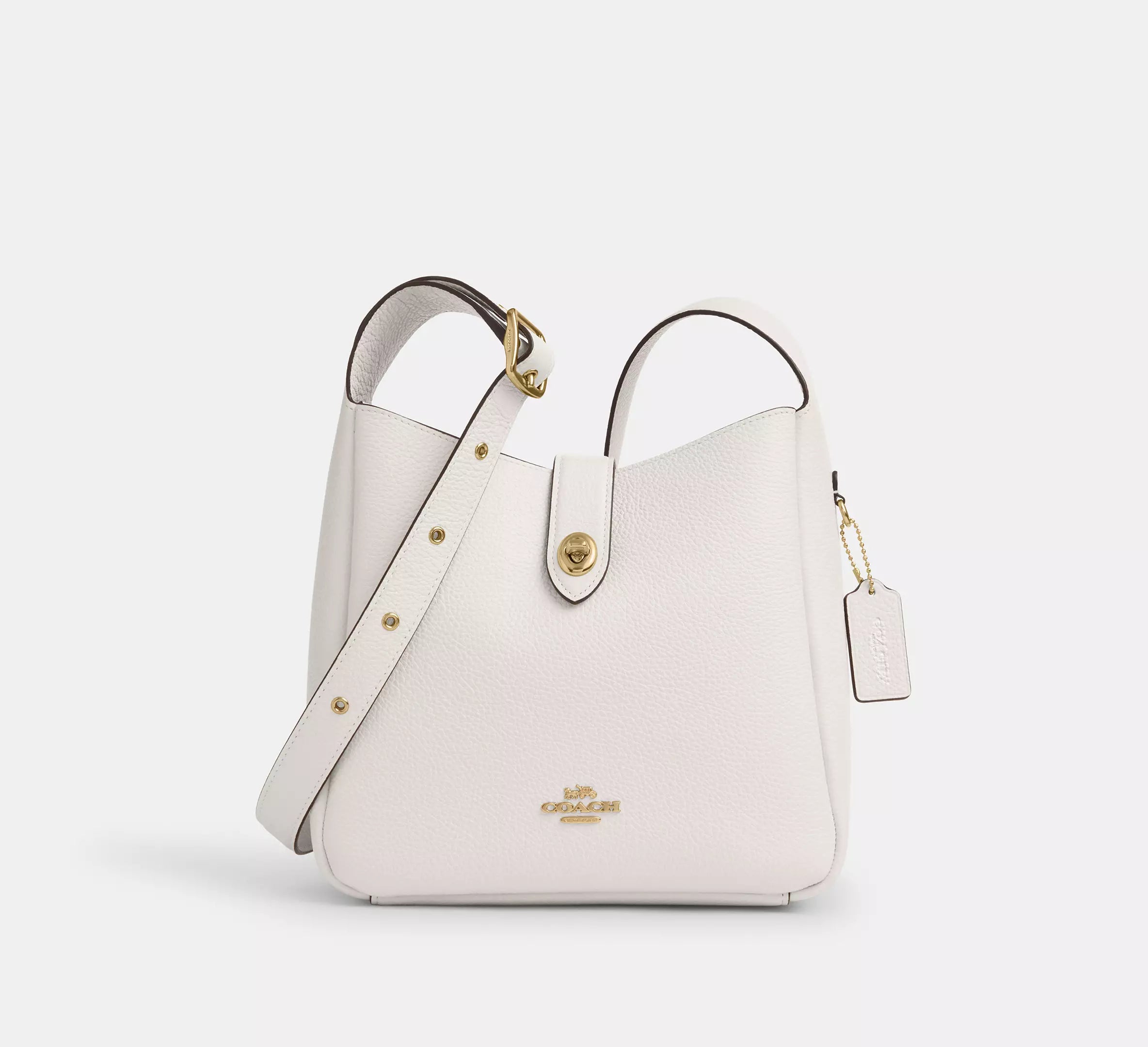 pebbled leather/Gold/Chalk