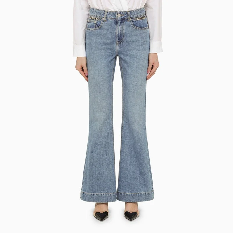 Stella McCartney Falabella mid vintage blue wide leg jeans