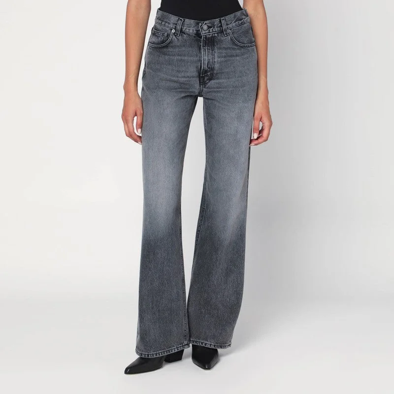 HAIKURE Grey washed effect Korea jeans