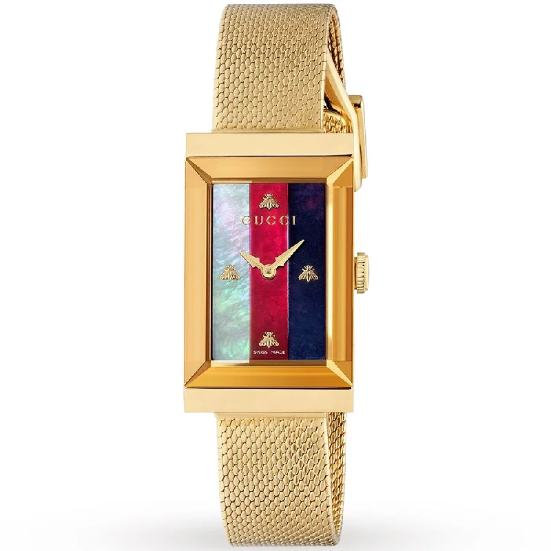 Gucci YA147410 G-Frame 34mm Yellow Gold Ladies Watch