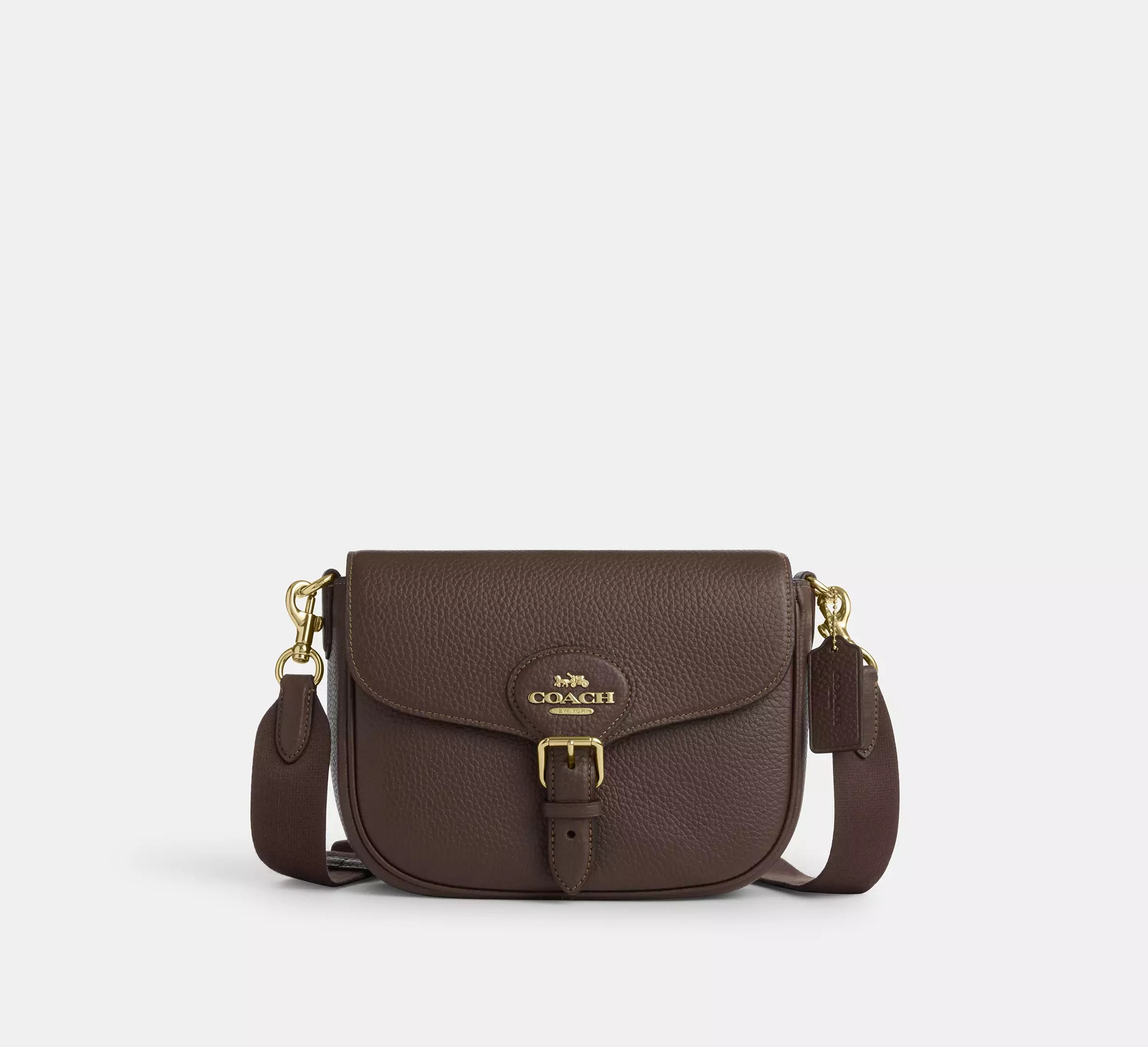 pebbled leather/Gold/Brown