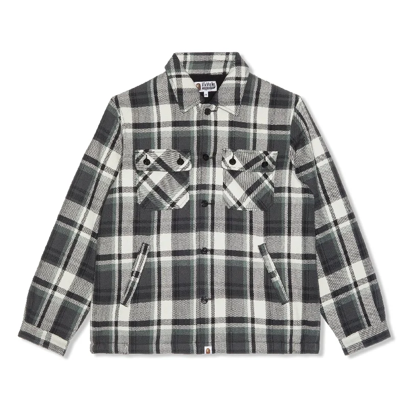 A Bathing Ape Bape Check CPO Jacket (Grey)