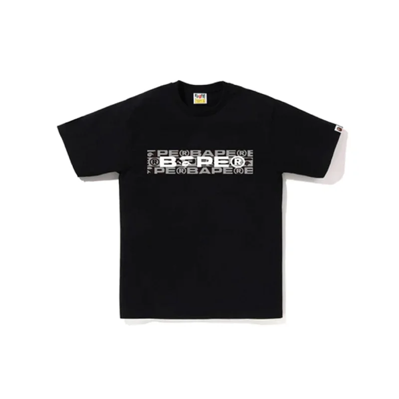 Bape Lux Sport Pattern Box Logo Tee Black