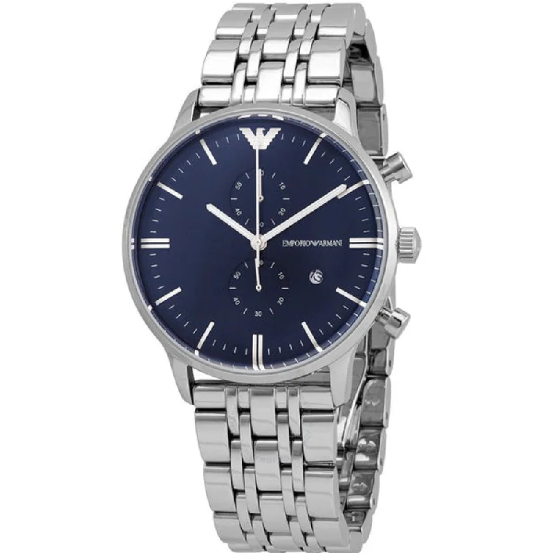 Emporio Armani AR80013 Blue Dial Chronograph Men's Watch