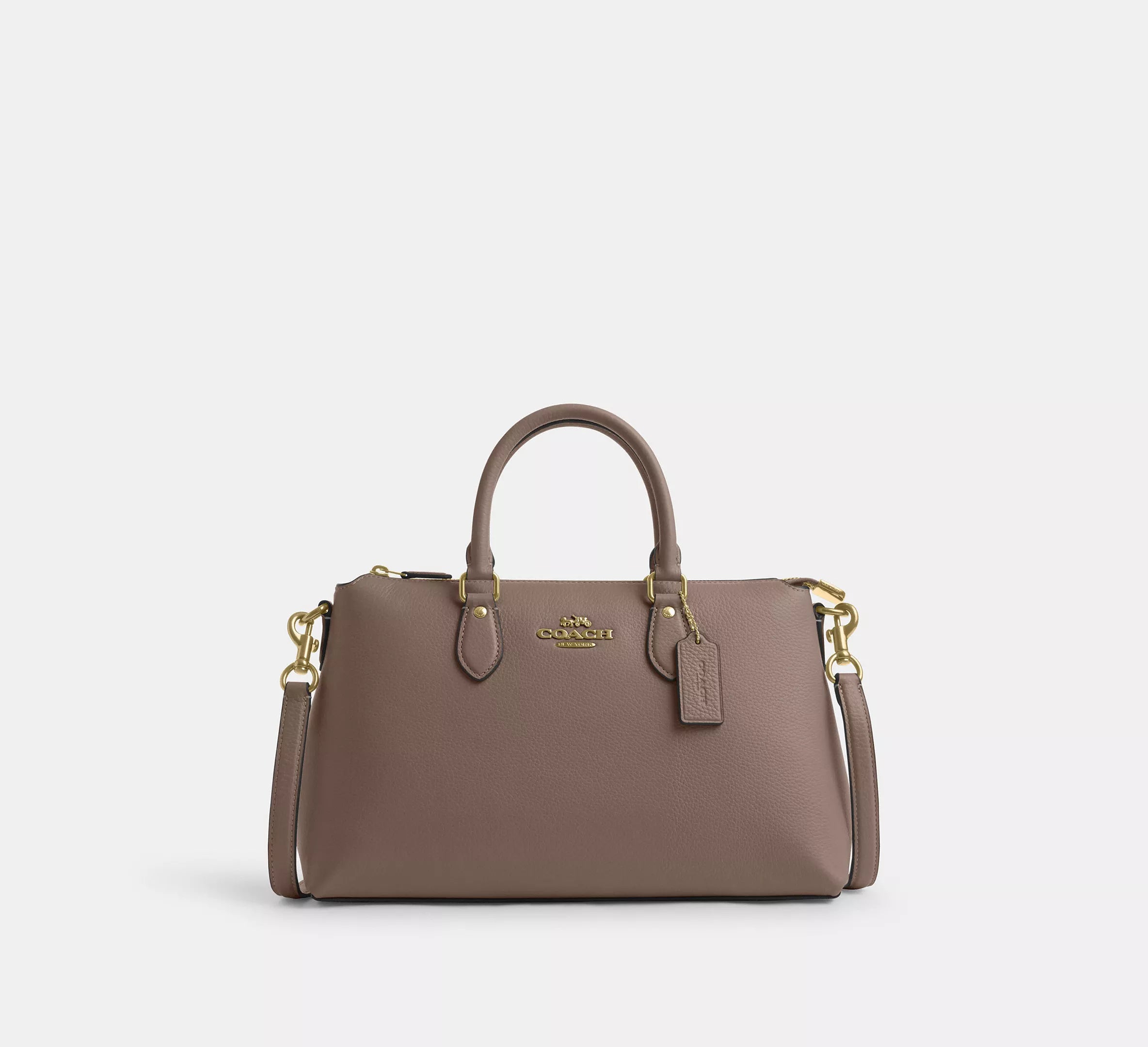 pebbled leather/Gold/Dark Stone