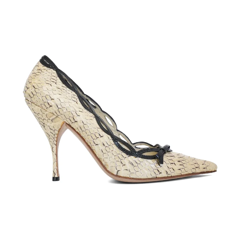 Miu Miu Snakeskin Heels - Women's 39