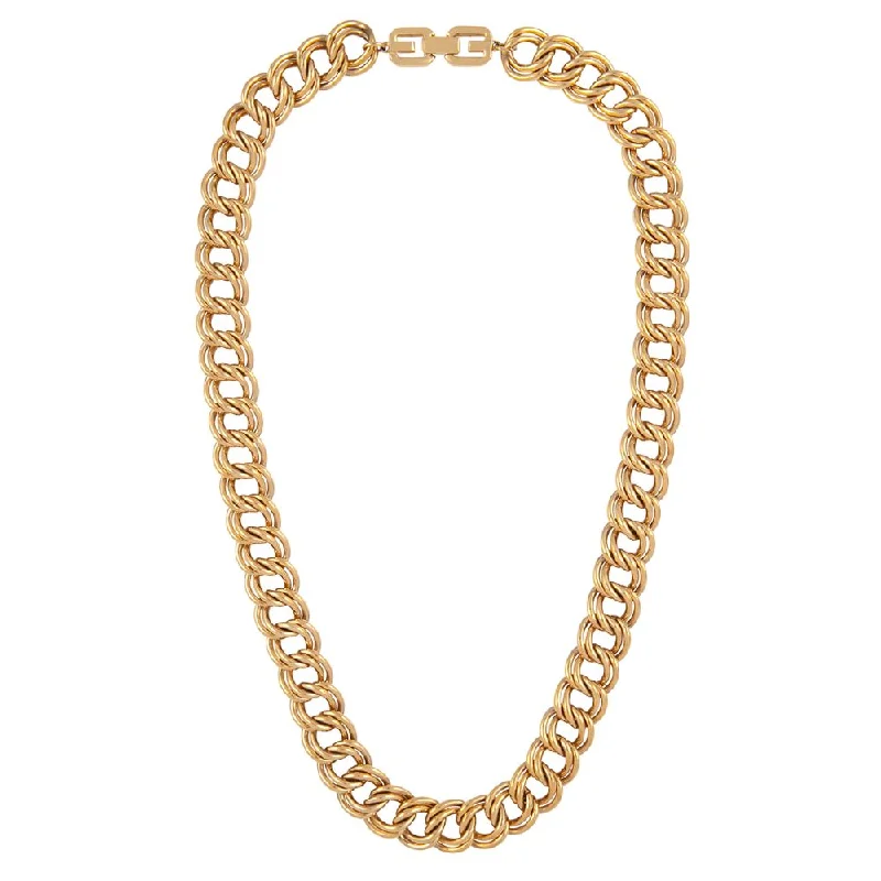 1980s Vintage Givenchy Double Chain Link Necklace