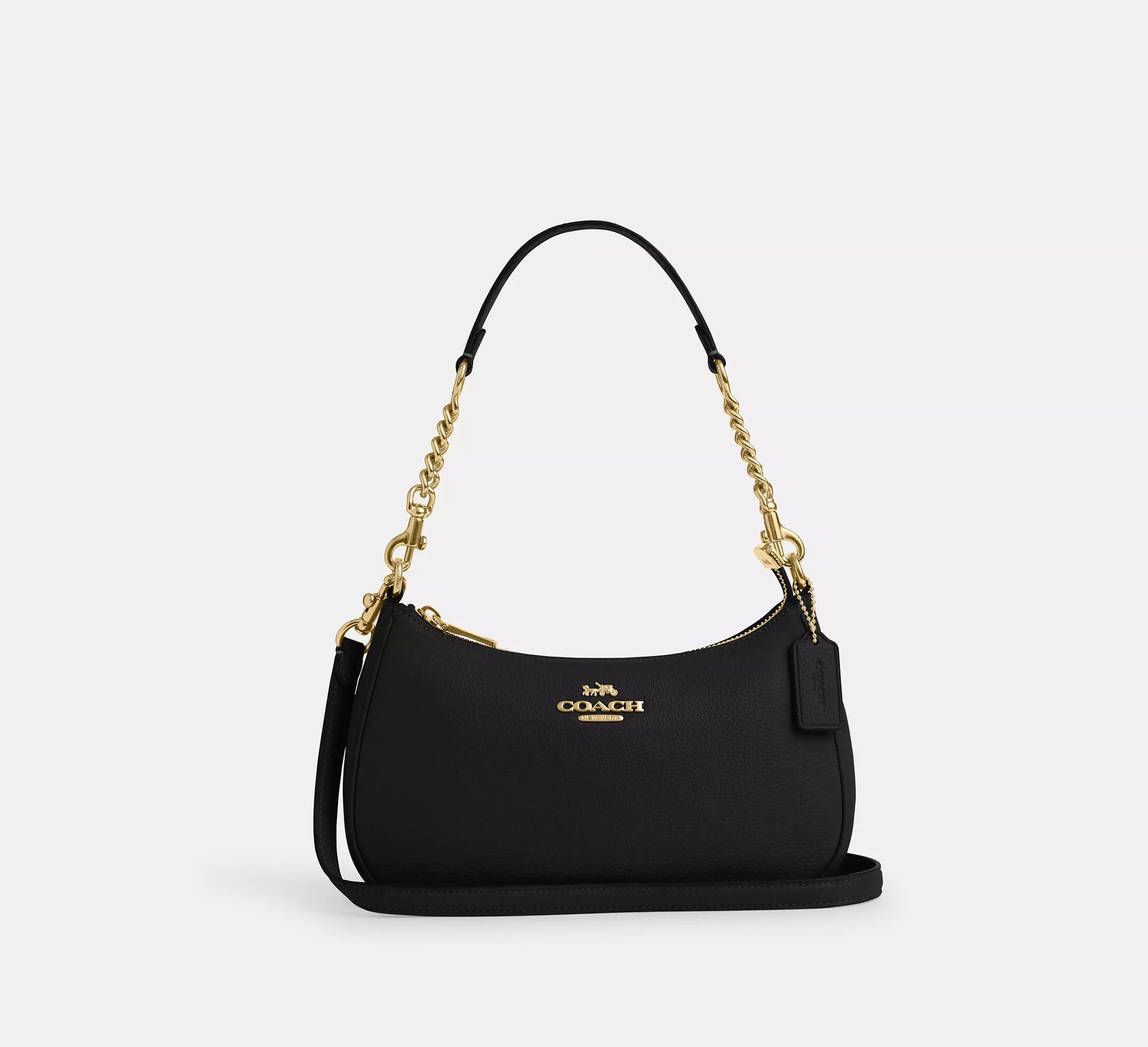 pebbled leather/Gold/Black