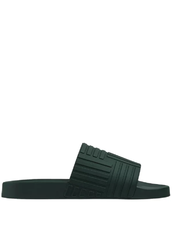 Bottega Veneta Intrecciato Rubber Slides Inkwell