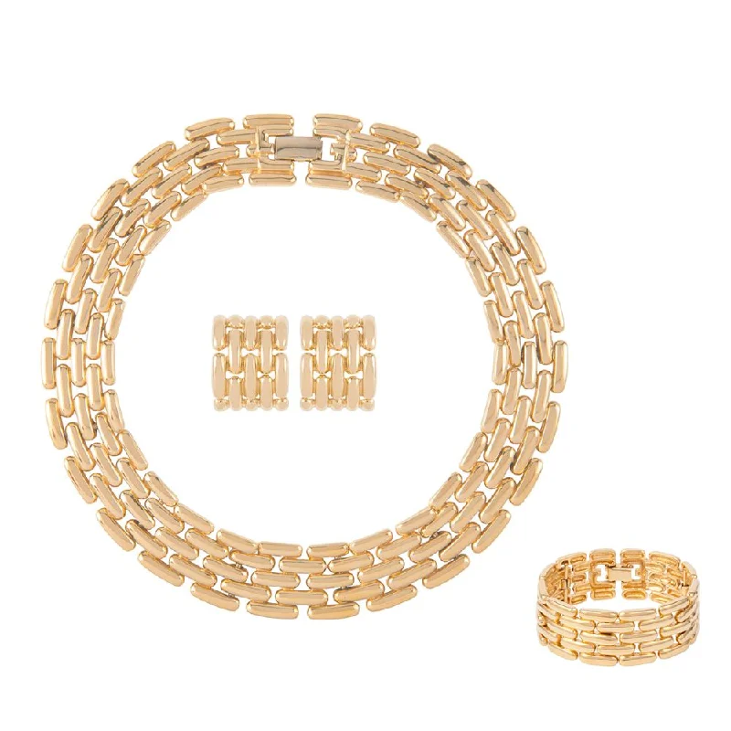1980s Vintage Givenchy Earring, Bracelet and Necklace Set