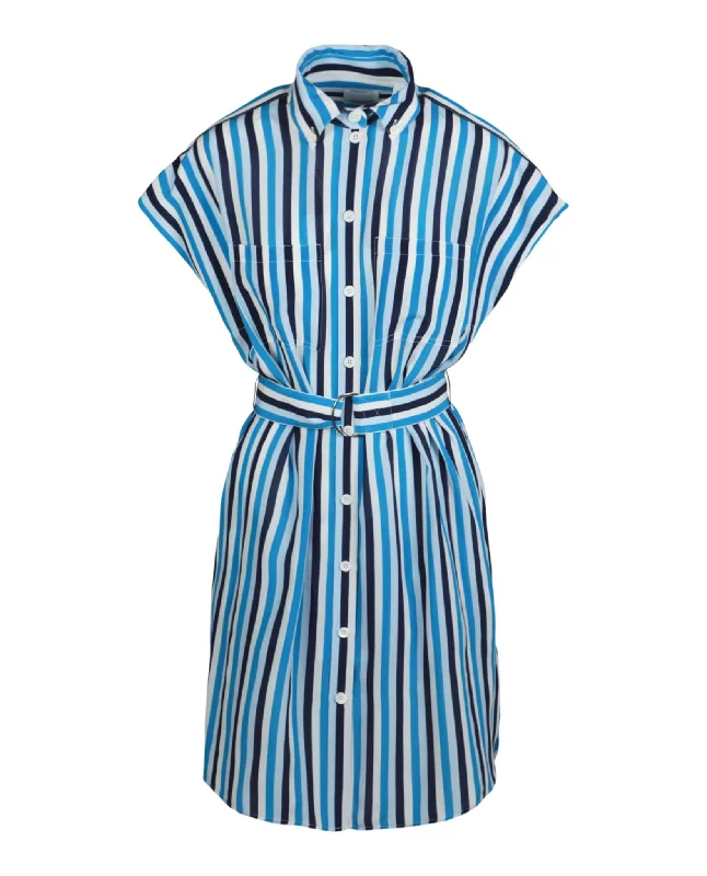 Burberry Womens Nella Striped Shirt Dress