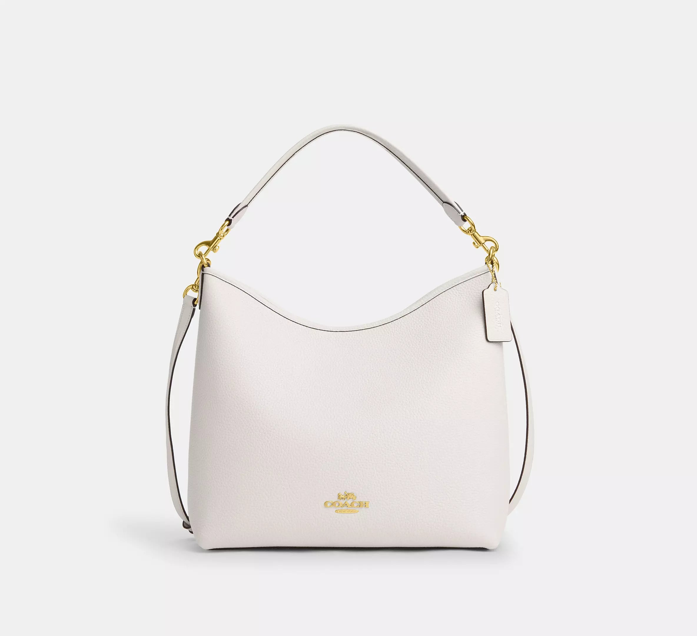 pebbled leather/Gold/Chalk