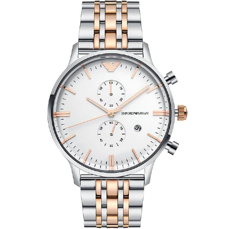 Emporio Armani AR0399 Chronograph Two-Tone Men's Watch