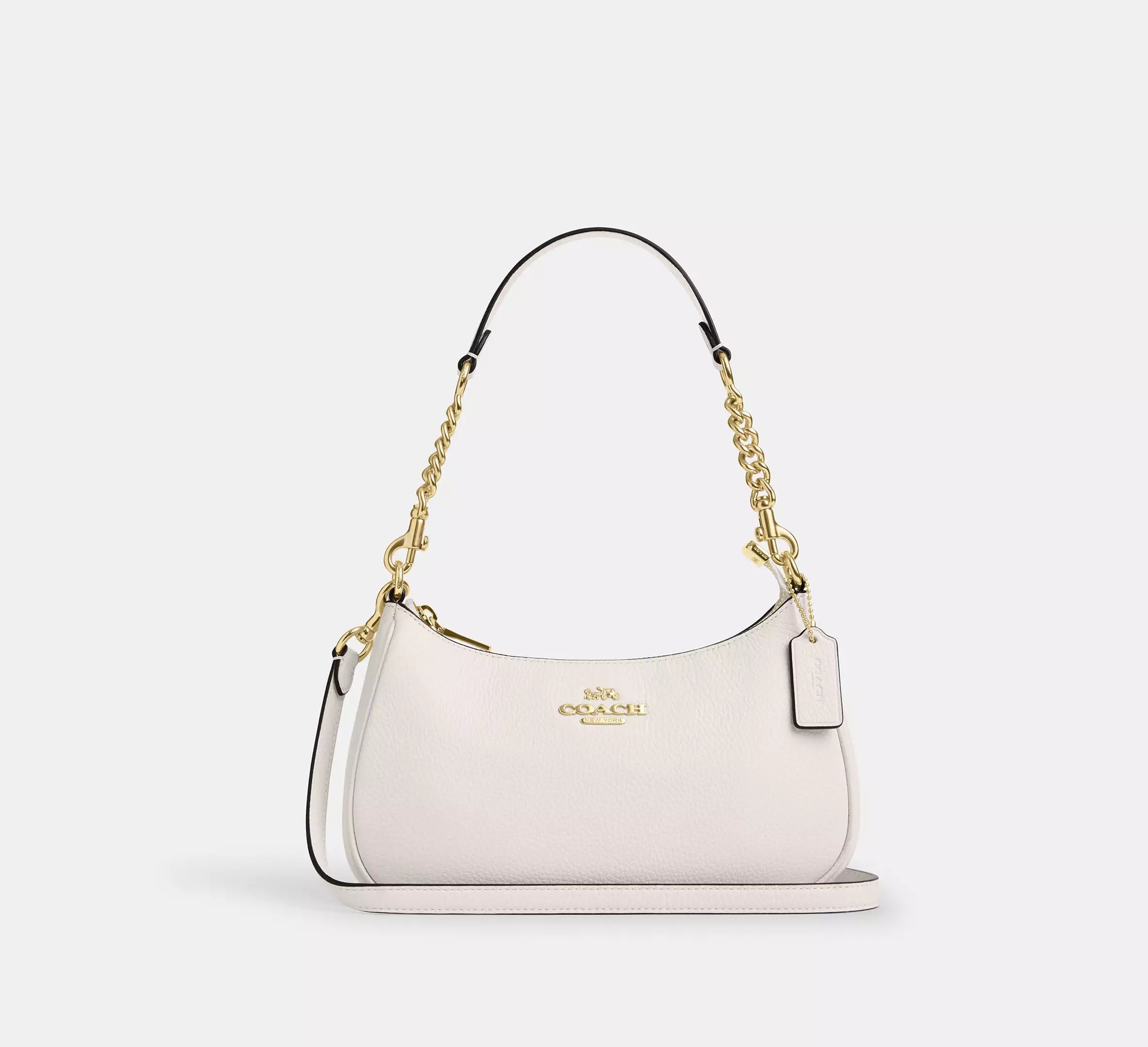 pebbled leather/Gold/Chalk
