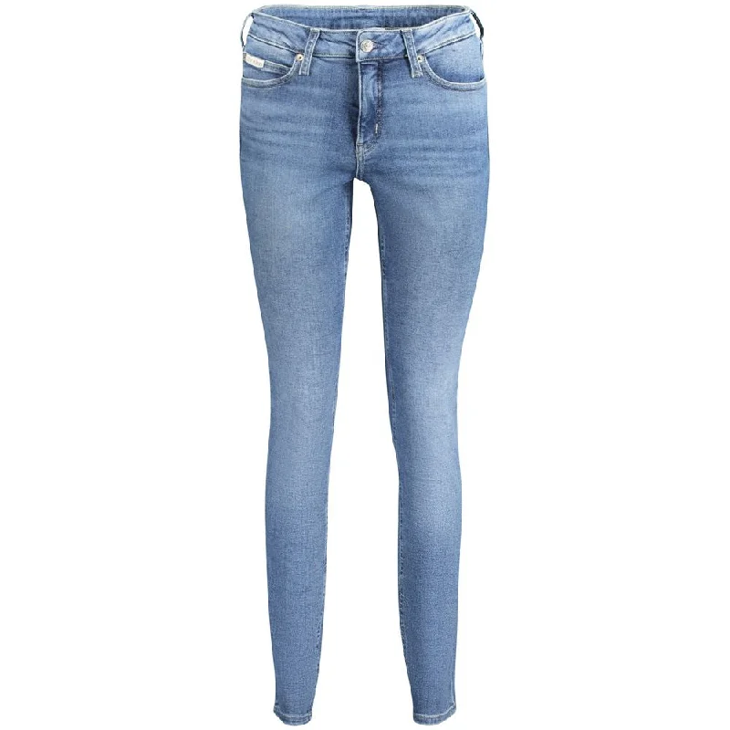 Calvin Klein Blue Cotton Jeans & Pant