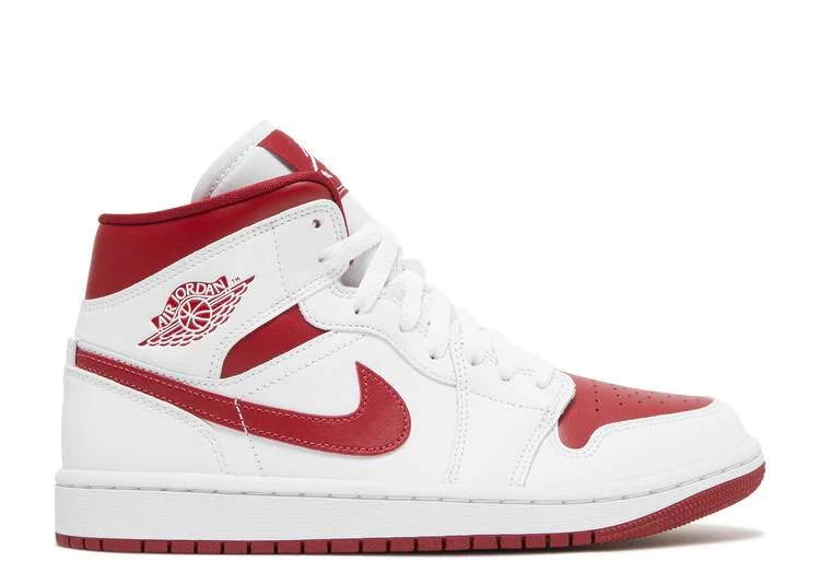WMNS AIR JORDAN 1 MID 'WHITE POMEGRANATE'