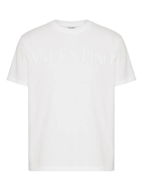 Valentino Logo T-Shirt Embossed White
