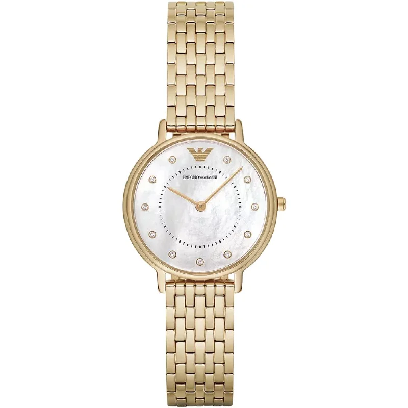 Emporio Armani AR11007 Two-Hand Gold-Tone Ladies Watch