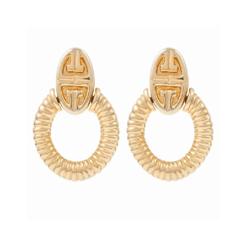 1980s Vintage Givenchy Ribbed Clip-On Earrings