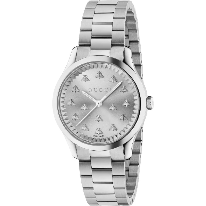 Gucci YA1265031 G-Timeless Silver Dial Ladies Watch