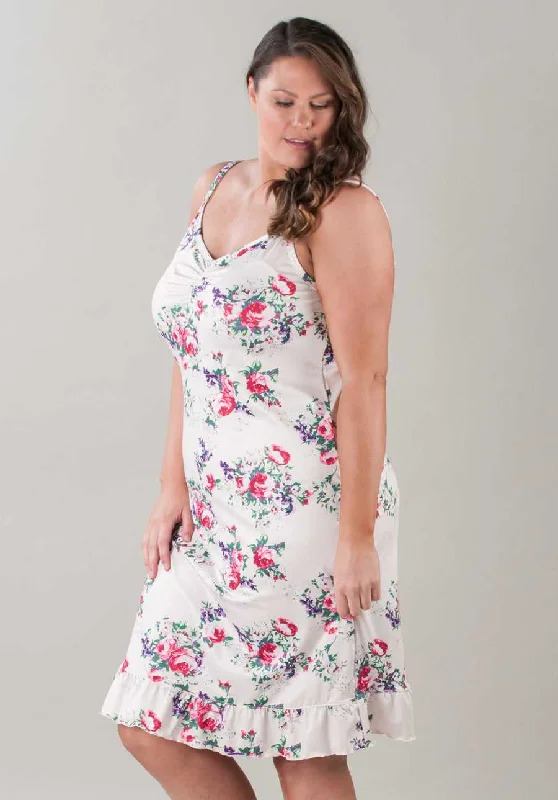 Women's Pure Love Frilly Loungewear Plus Size Nightdress