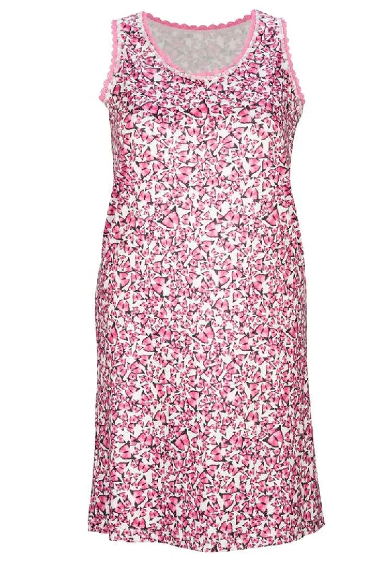 Love Butterflies Loungewear Plus Size Floral Nightie Dress