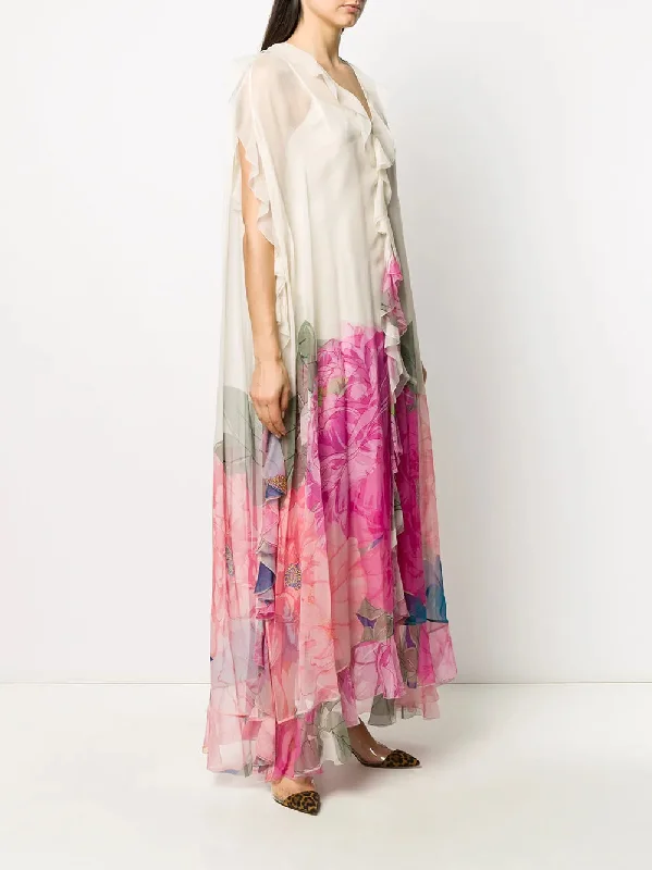 Valentino Garavani Ruffled Floral Print Gown