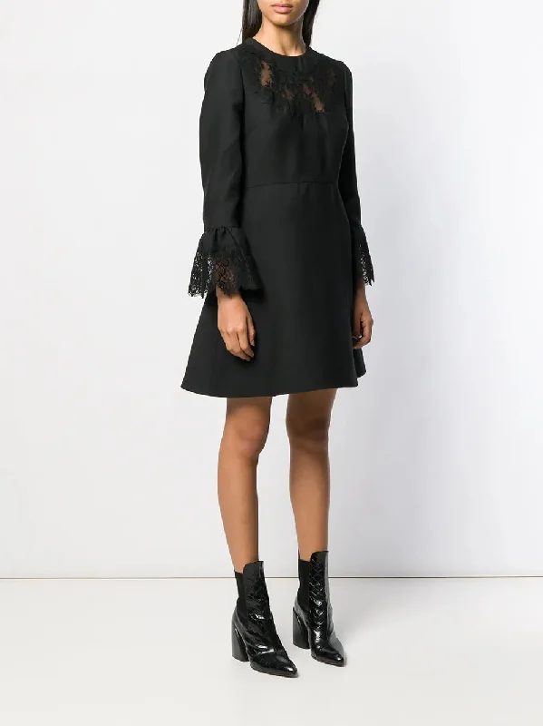 Valentino Garavani Lace Insert Mini Dress