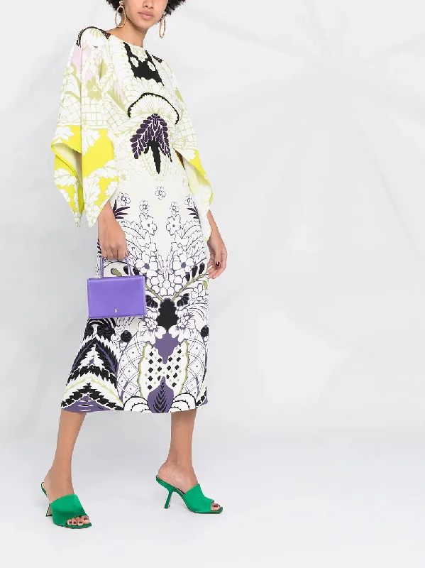 Valentino Garavani Tropical Word Arazzo Kaftan Dress